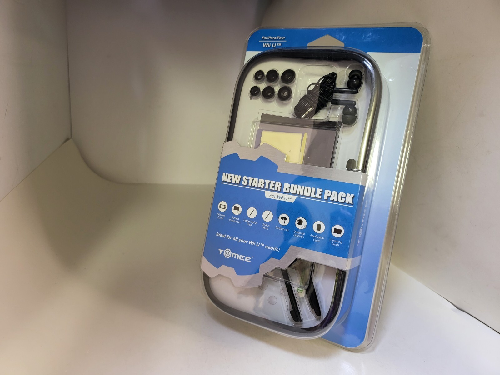Black Silicone Rubber Skin plus Stylus, earbuds screen  For Wii U Gamepad + More