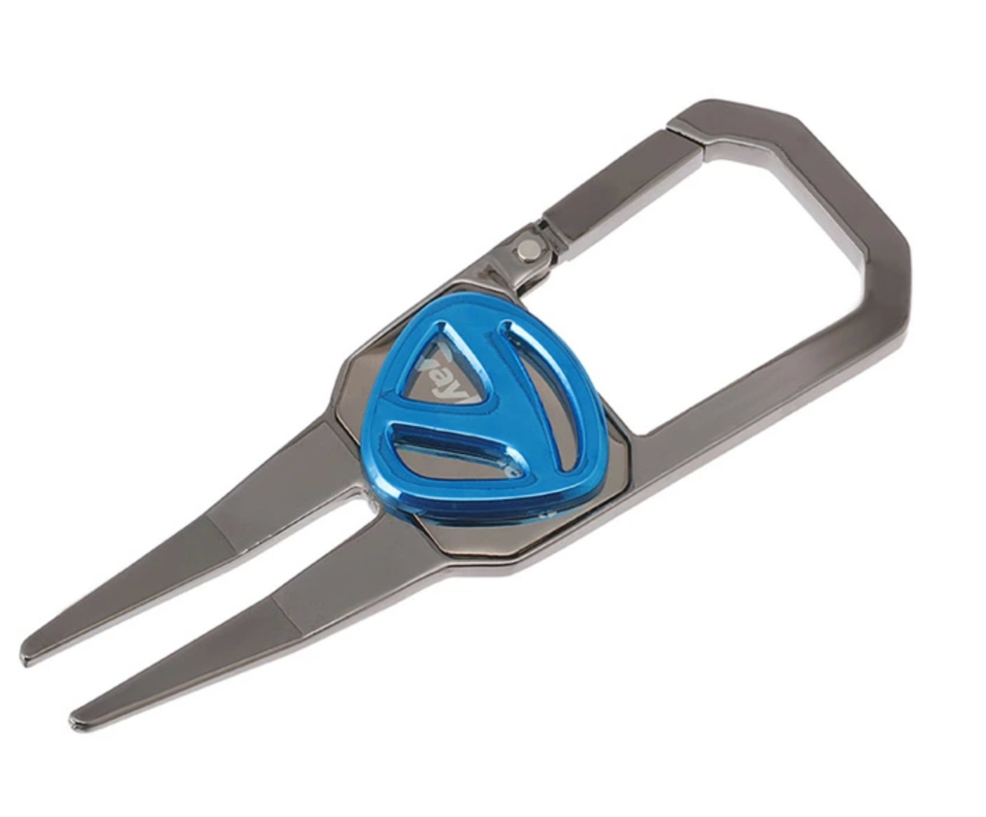 Taylormade JAPAN Golf Green Fork Divot Tool CARABINER w/ Ball Marker UN102 Blue