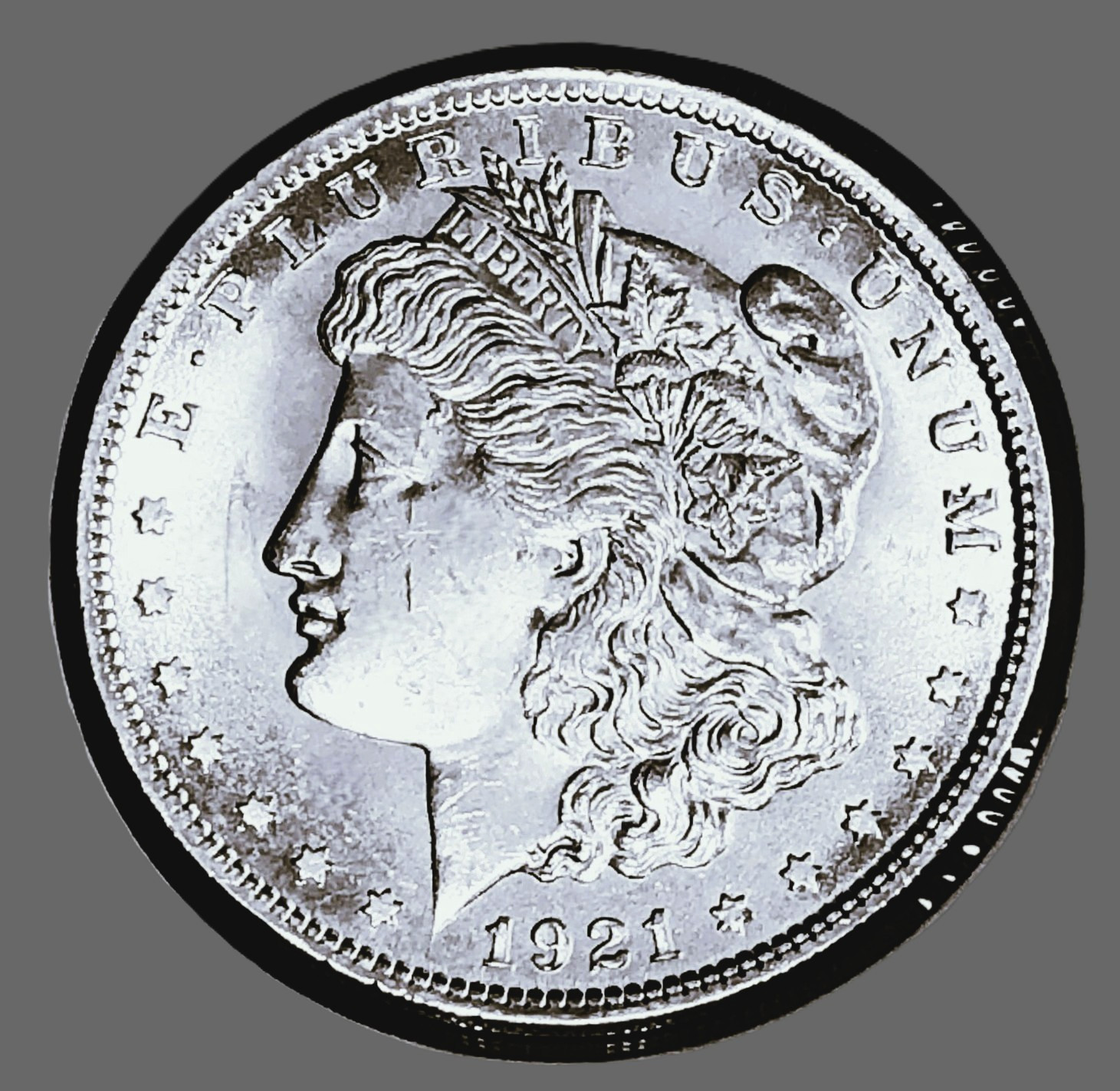 1921 MORGAN SILVER DOLLAR $1  PHILADELPHIA MINT 90% SILVER COIN / BU-UNC DETAILS