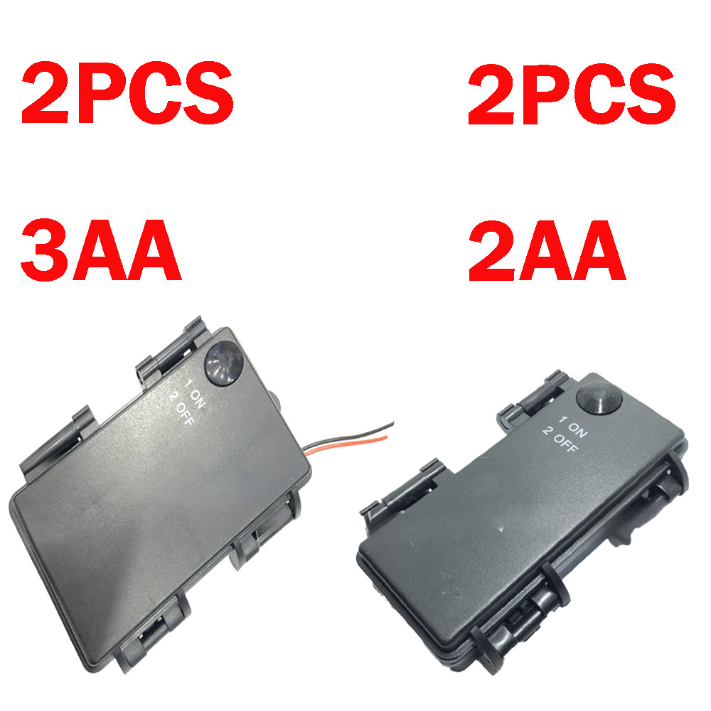 2PCS 2 AA OR 3 AA cell battery holder with on/off switch, IP65 waterproof USA