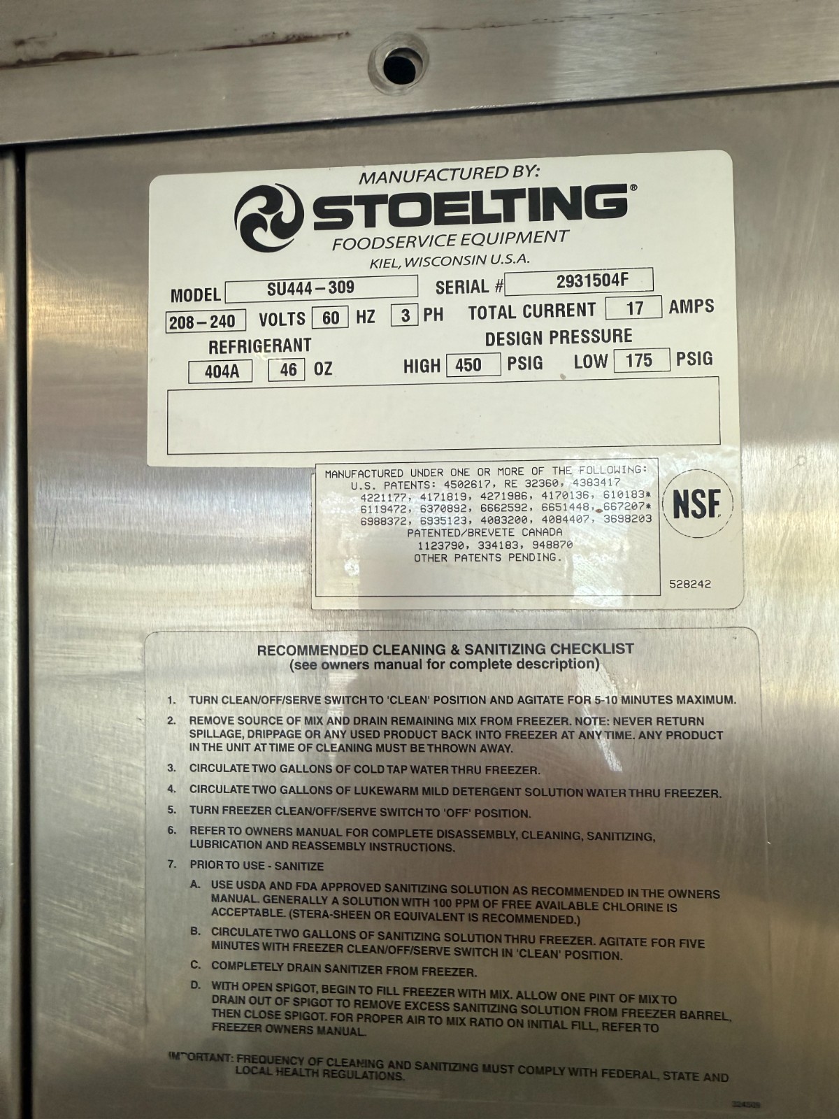 Stoelting Ice Cream Machine