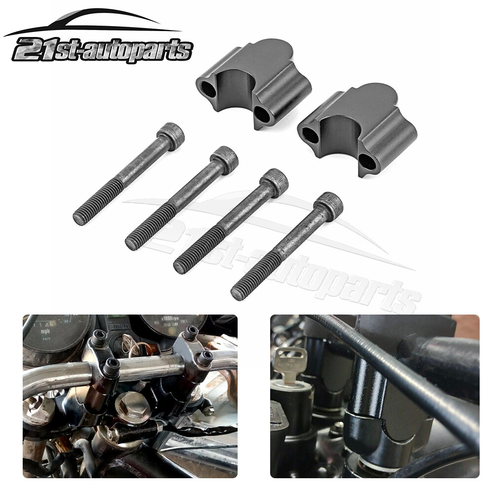 T-6 Aluminum Black Handlebar 7/8'' Riser Levers Kit For Kawasaki Z125 Pro Honda