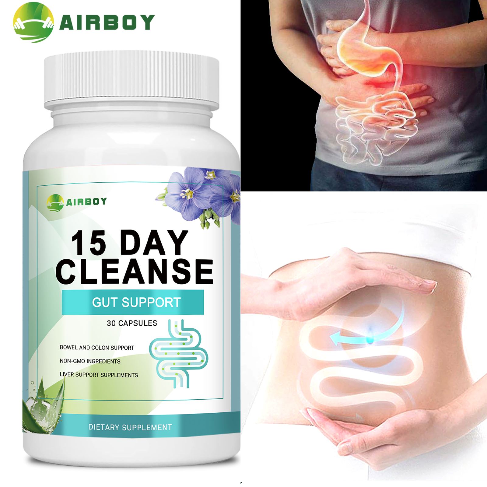 15 Day Cleanse - Colon Cleanse & Natural Detox, Weight Loss, Constipation Relief