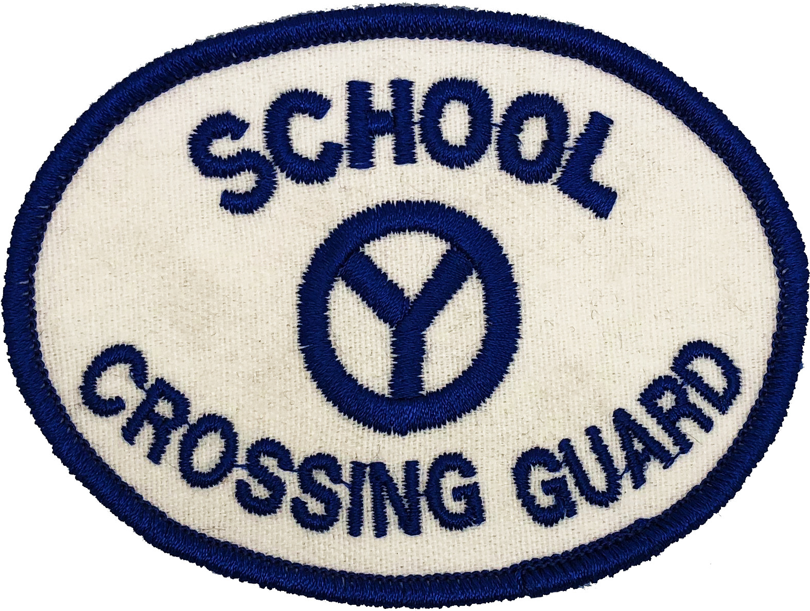 CHICAGO POLICE SCHOOL CROSSING GUARD HAT PATCH: White