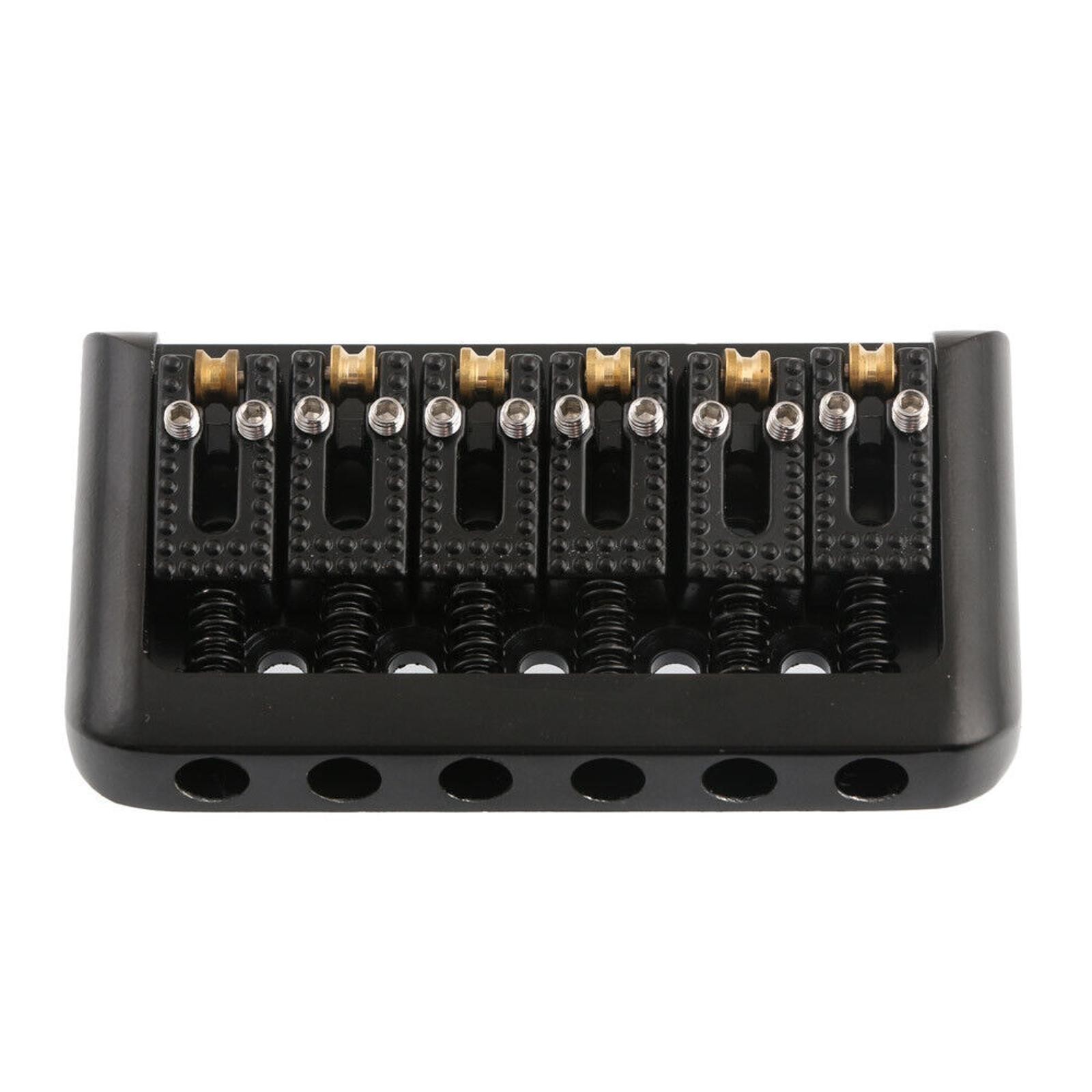 6 String Roller Saddle Hardtail Bridge Durable For Electric Guitar Replacement B