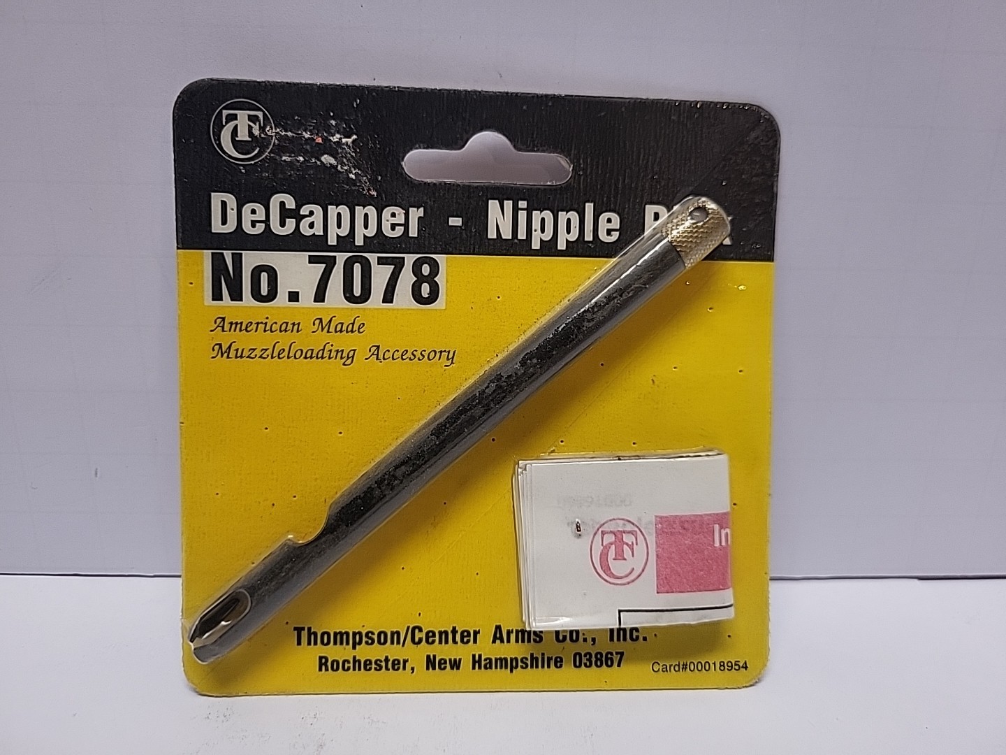 THOMPSON CENTER T/C DeCAPPER - NIPPLE PICK NO. 7078 FACTORY OEM N.O.S.