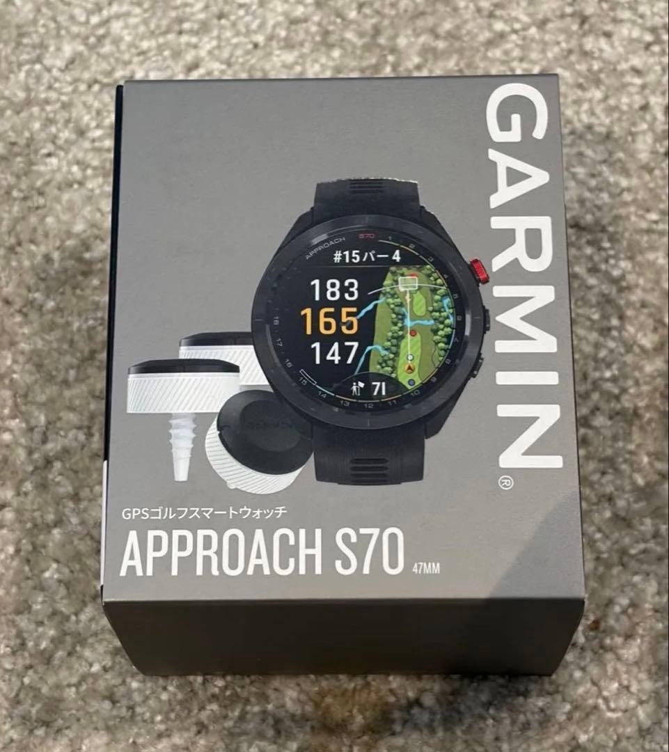 Garmin Approach S70 47 mm Golf GPS Smartwatch CT10 Sensor 3 Set Used