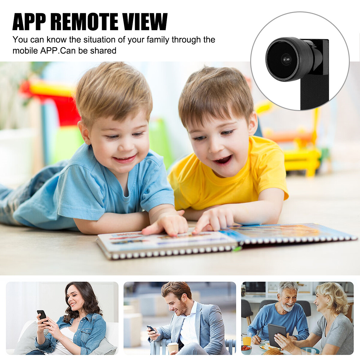 HD 1080P Mini Wifi Camera DIY Pinhole Security Motion Detection DVR 2000mAh 32G