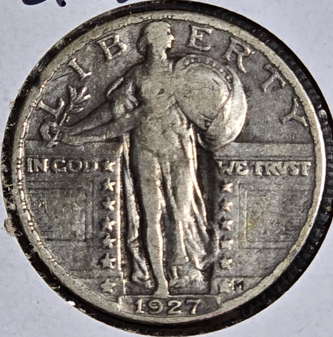 1927 Standing Liberty Quarter Extremely Fine XF Coin #9055