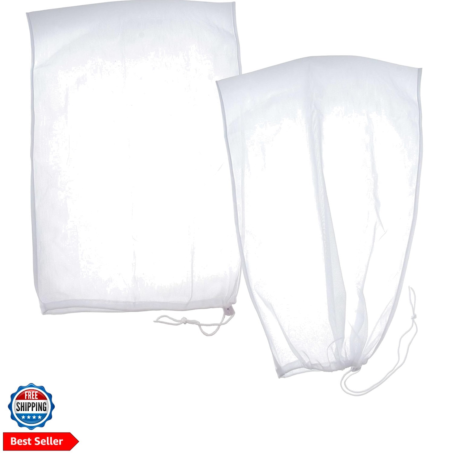 Fine Mesh Filter Bags for Leaf Vacuum Pool Cleaners, 2 Pack - Large 16" x 20"...