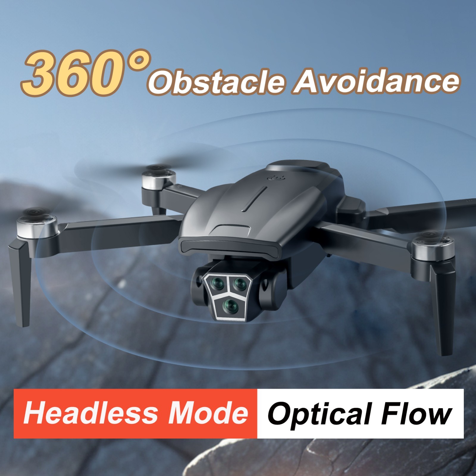 Foldable RC Quadcopter for Beginners Dual Cameras Brushless Drone Headless Mode