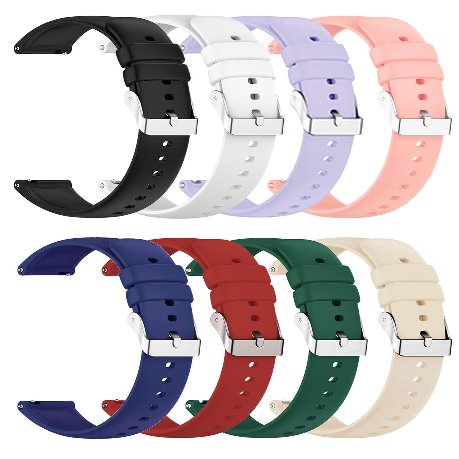 Xininyia 8-Pack Compatible with iTech Fusion 3 Smart Watch Bands, Soft Silico...