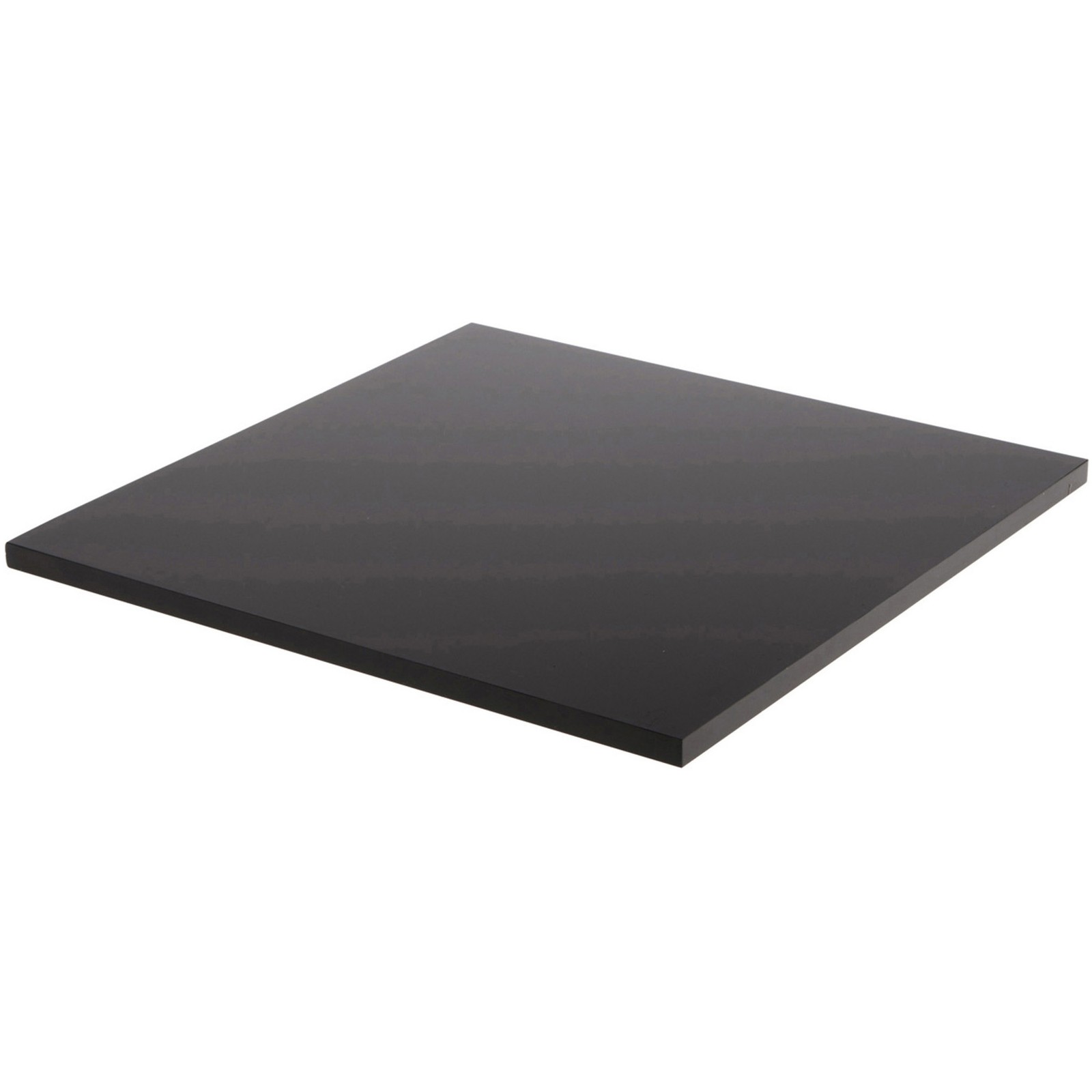 Plymor Black Square Acrylic Display Base, 10" W x 10" D x 0.375" H