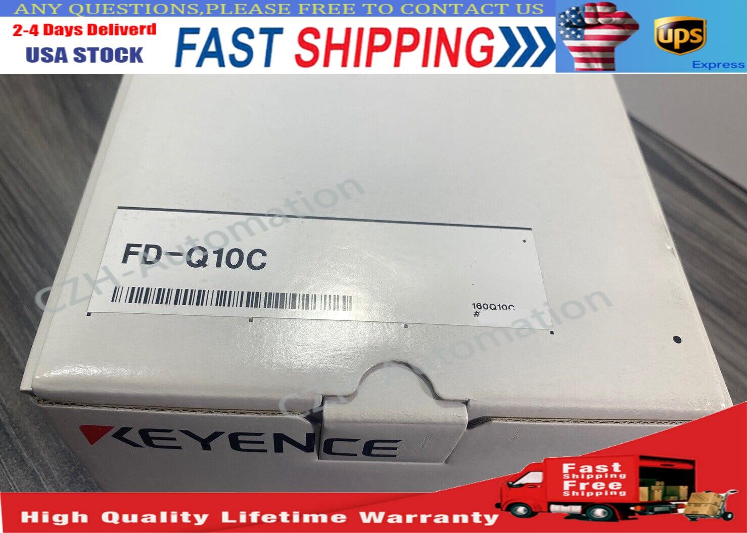 New Keyence FD-Q10C Clamp-on Digital Flow Sensor w/ Sensor Bracket 20-30VDC -USA