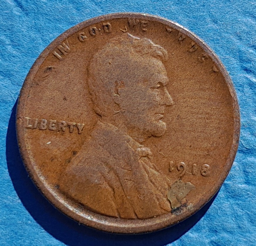 1918-D Circulated Lincoln Wheat Cent, Ships Free.