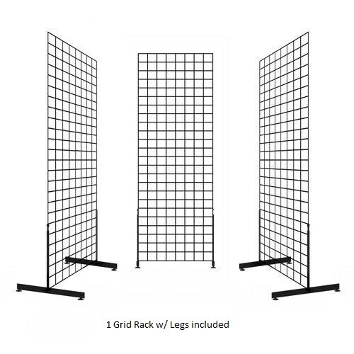 Display Grid Rack 6 ft Panel Metal Stand Retail Store Craft Art Shelf Organizer