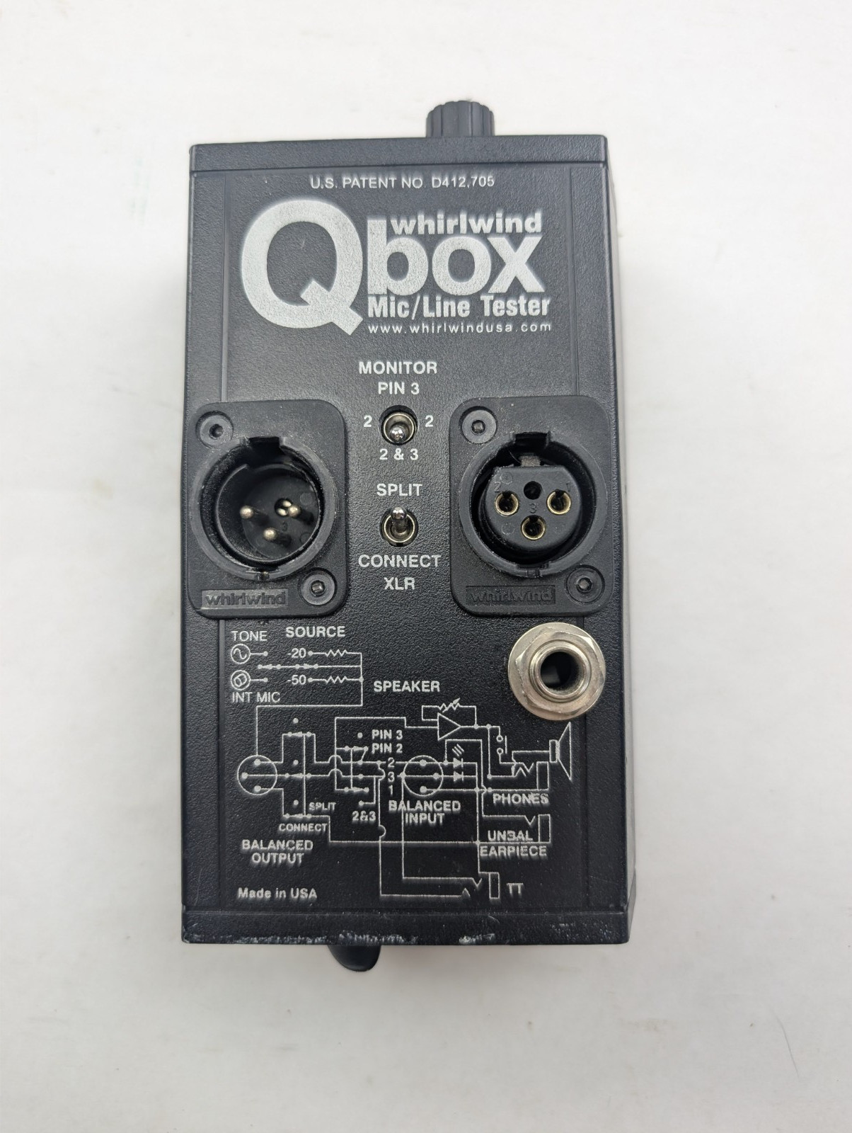 Whirlwind QBox Mic/Line Tester