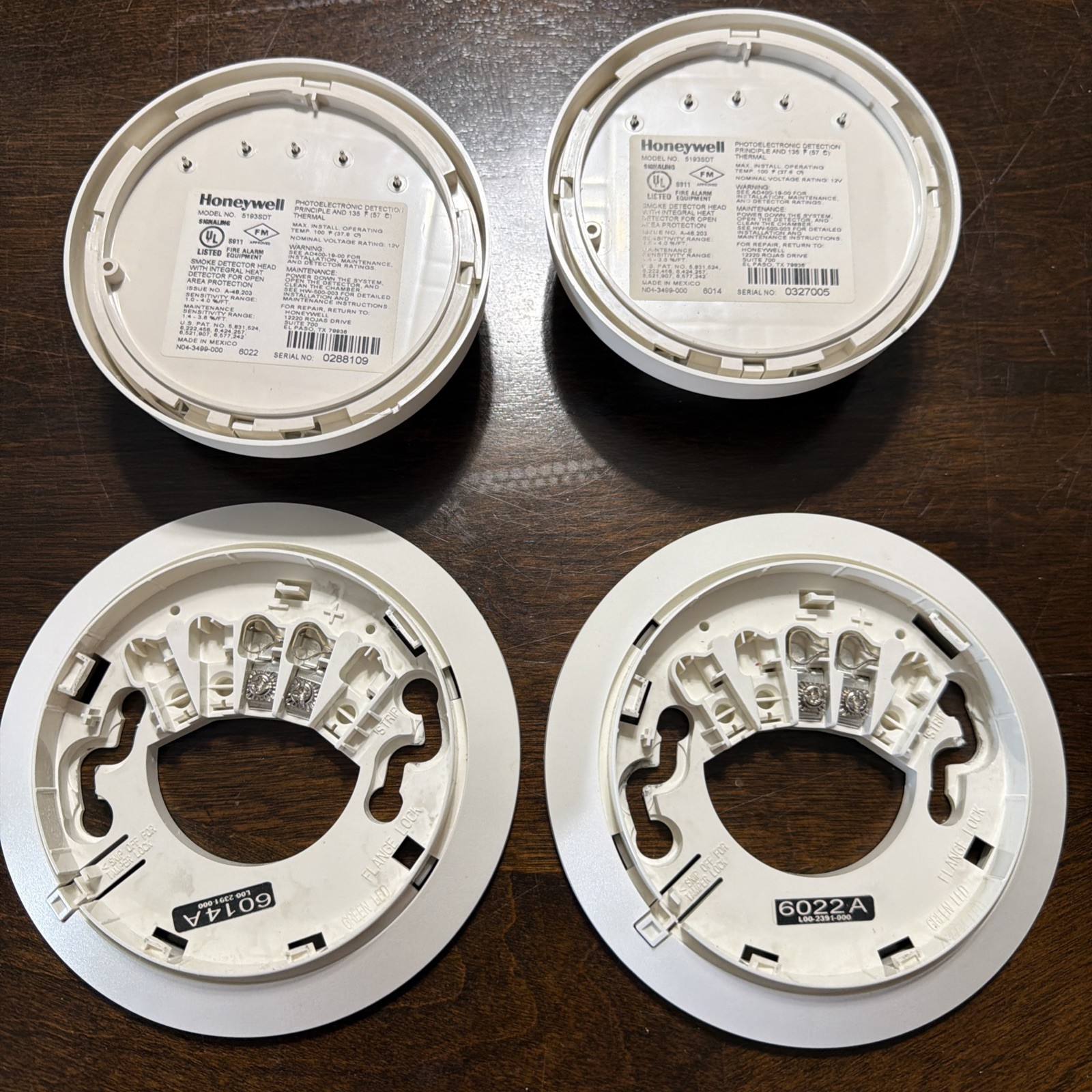 Honeywell 5193SDT Addressable Smoke Detector with Integral Heat Sensor New E44