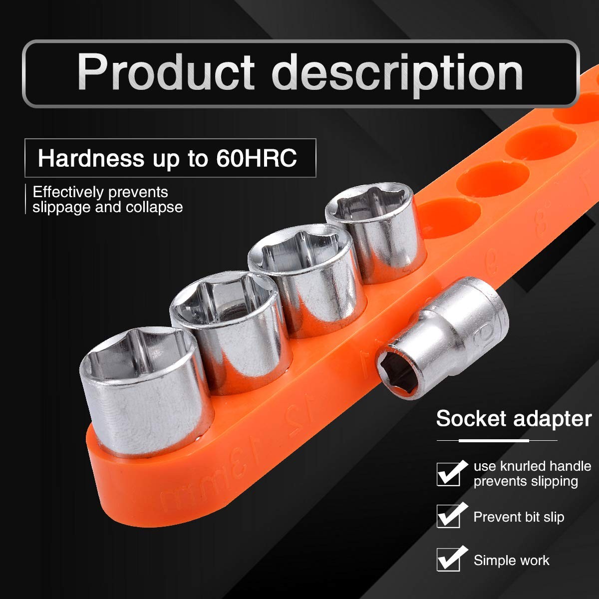 9PCS Impact Adapter and Reducer Set Socket Reducer Adapters Ratchet Socket Ad...