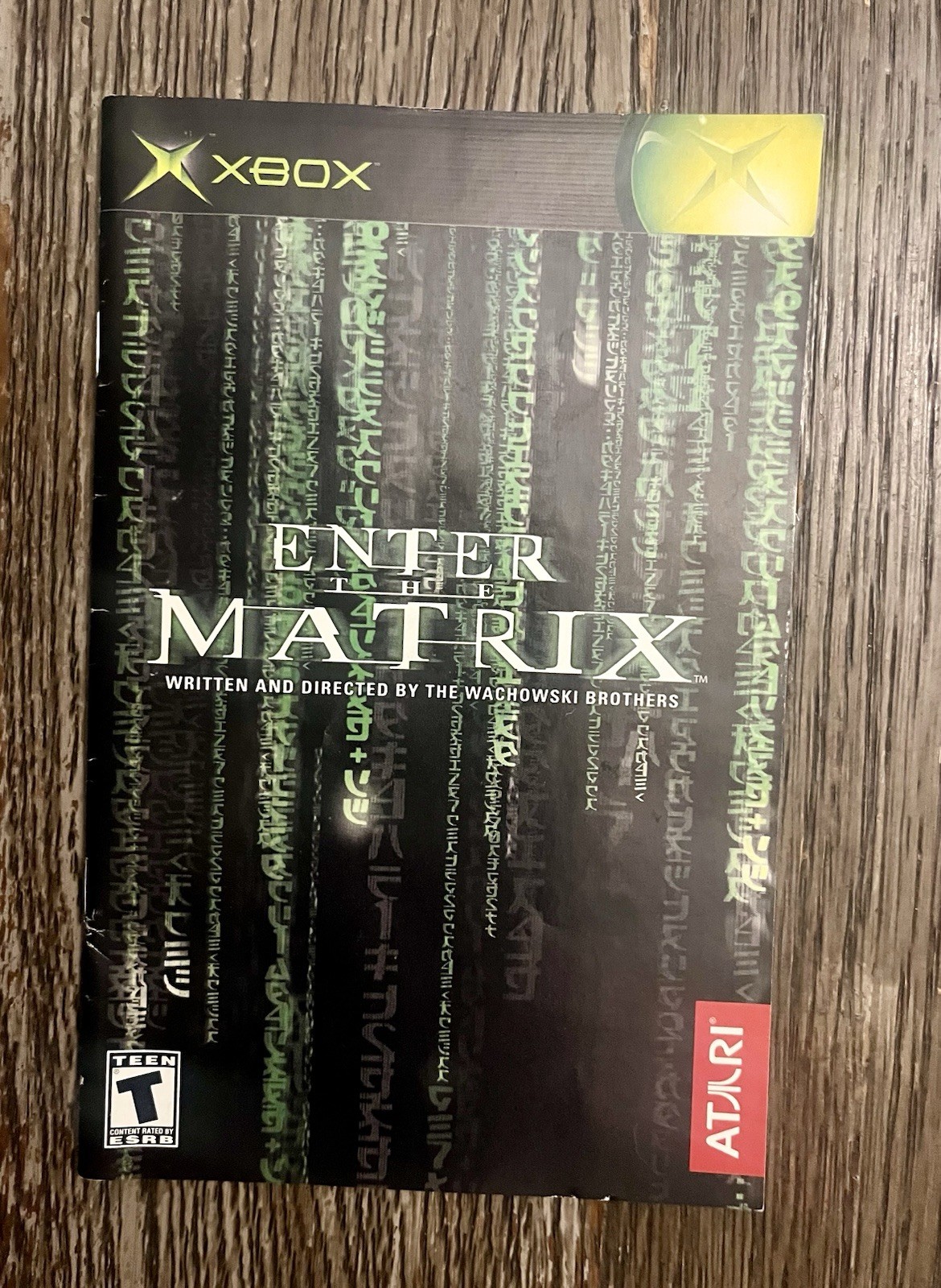 Enter the Matrix XBOX Instruction Manual Only Atari Vintage Used OEM