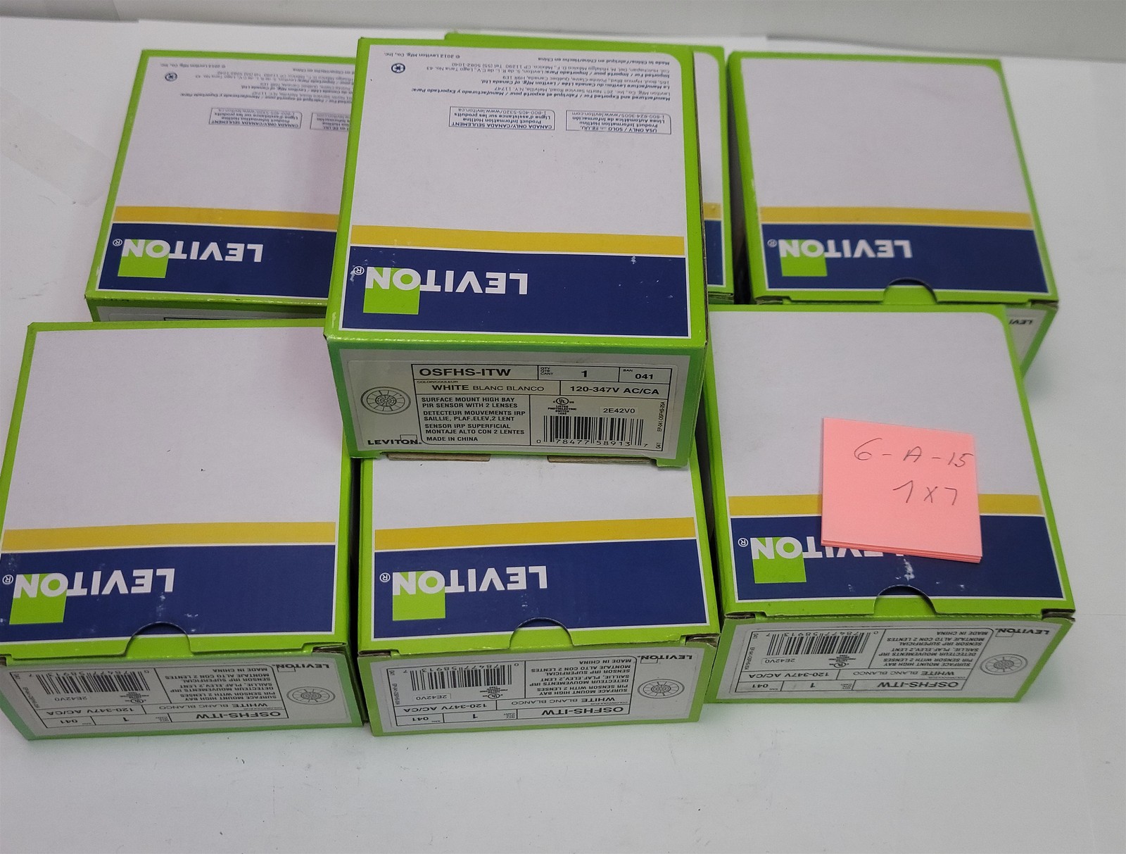 Leviton OSFHS-ITW White PIR Occupancy Sensor High Bay Surface/Flush Mount