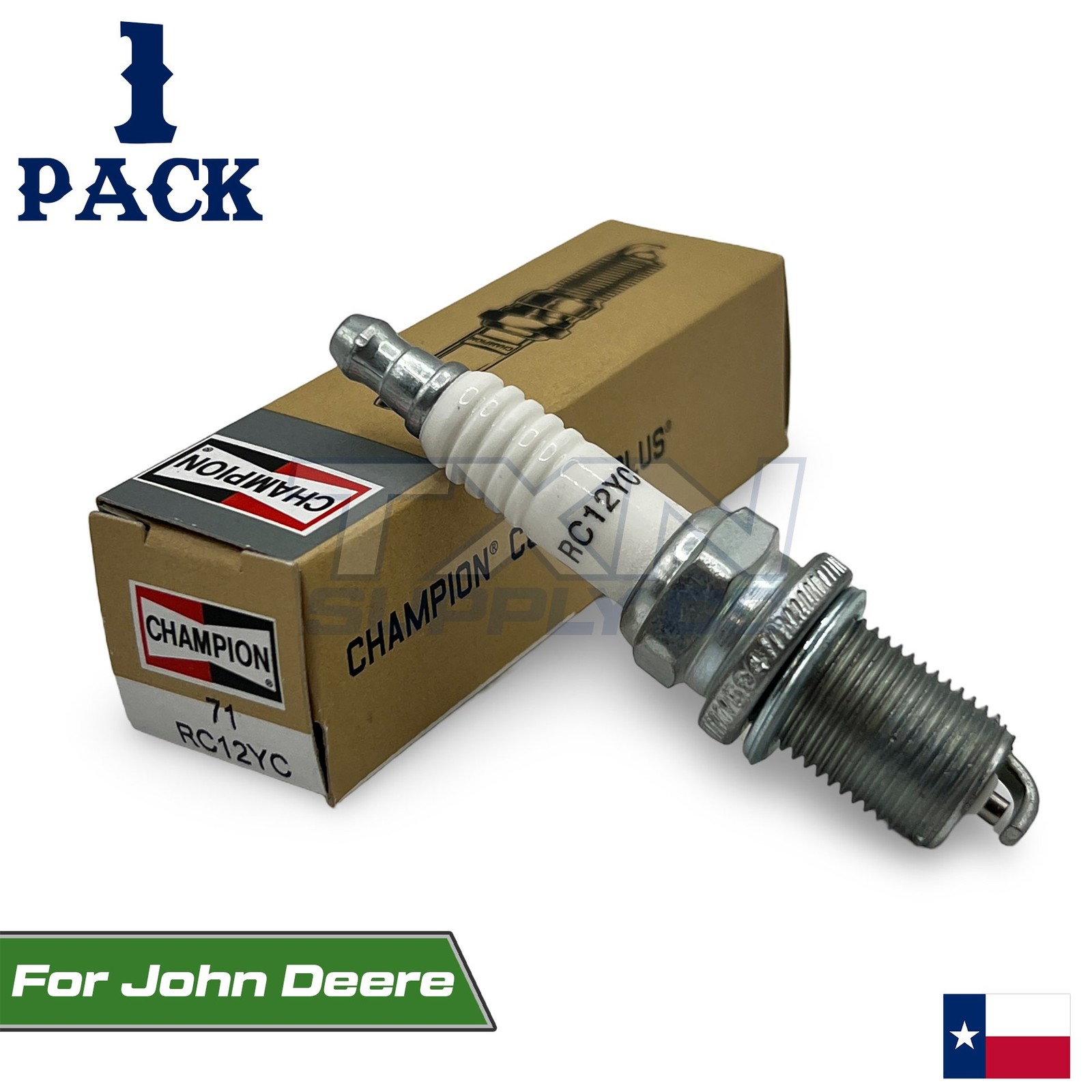 Champion 71 Spark Plug RC12YC - 1 Pack - For Cub Cadet, MTD 759-3336, 7593336, 7