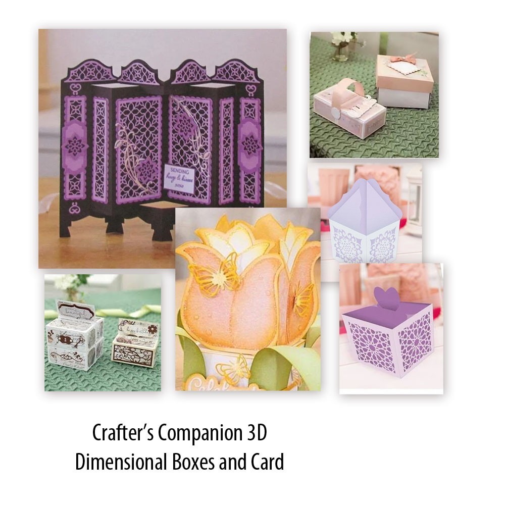 Crafter's Companion Gift Boxes 3D Dimensionals Tulip Picnic Trifold Cracker Card