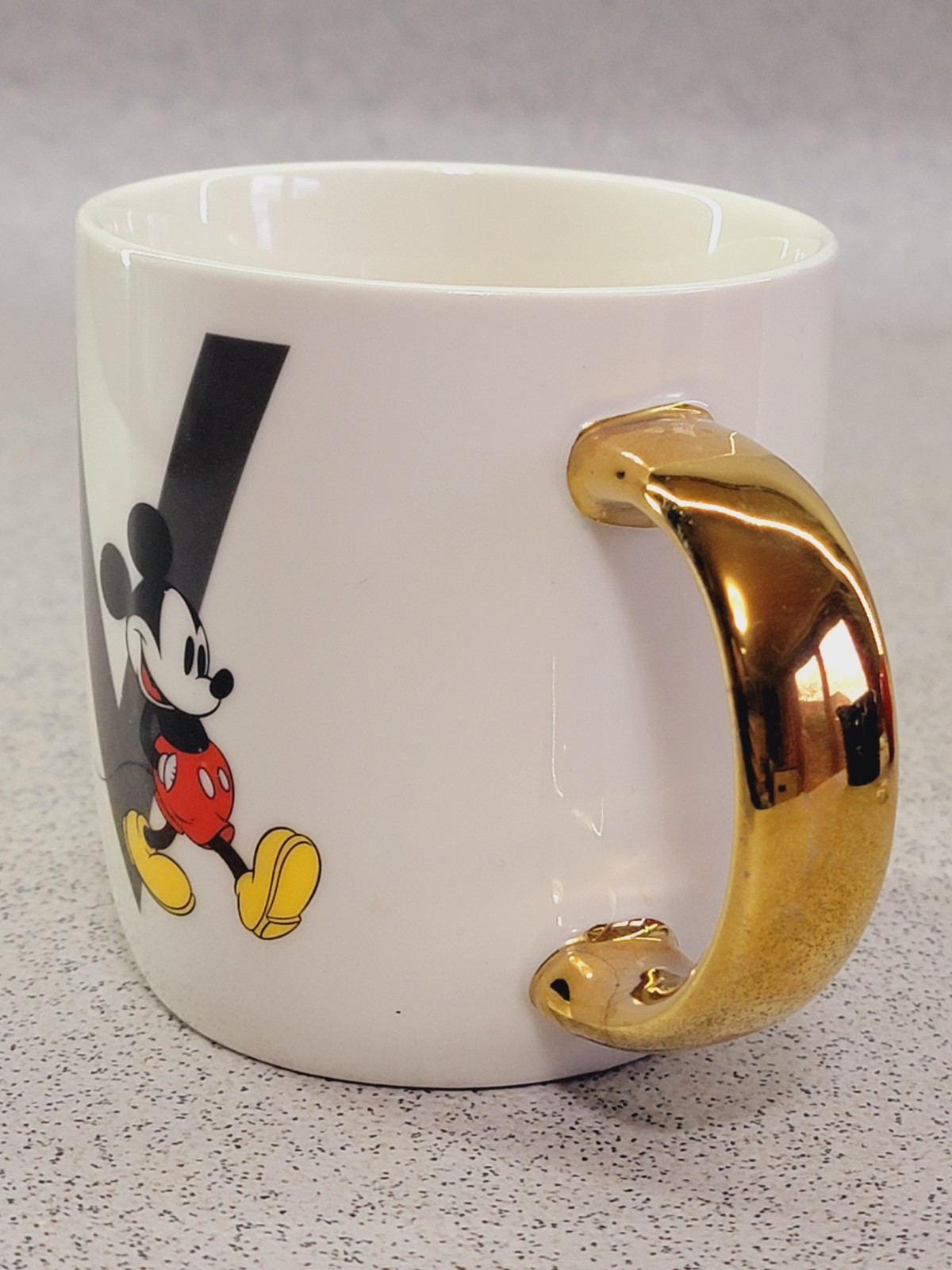 Ceramic Disney Mickey Mouse Cup Mug Initial Name Letter V VGC