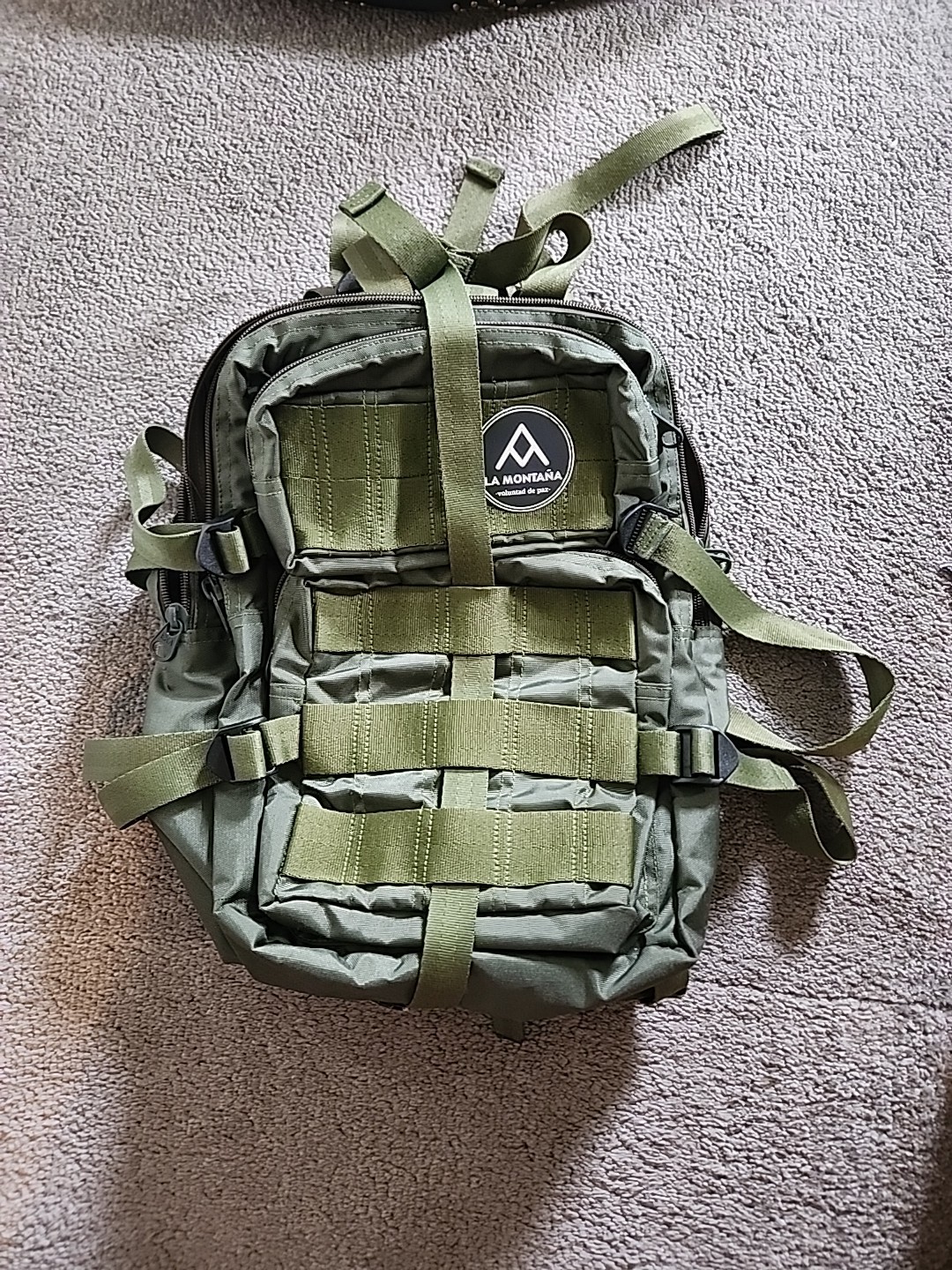 LA MONTANA GREEN CANVAS ARMY STYLE Bag