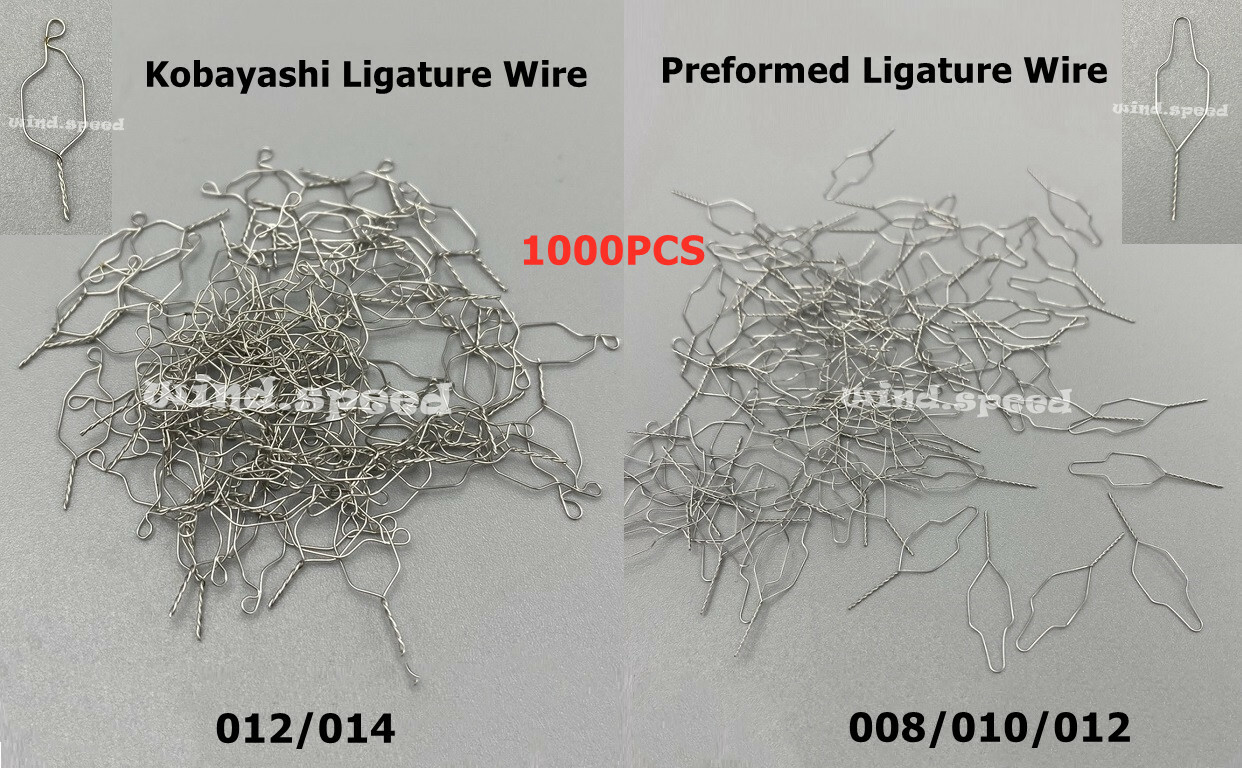 1000pc Dental Kobayashi Preformed Ligature Ties Orthodontic SS Wires Short Twist