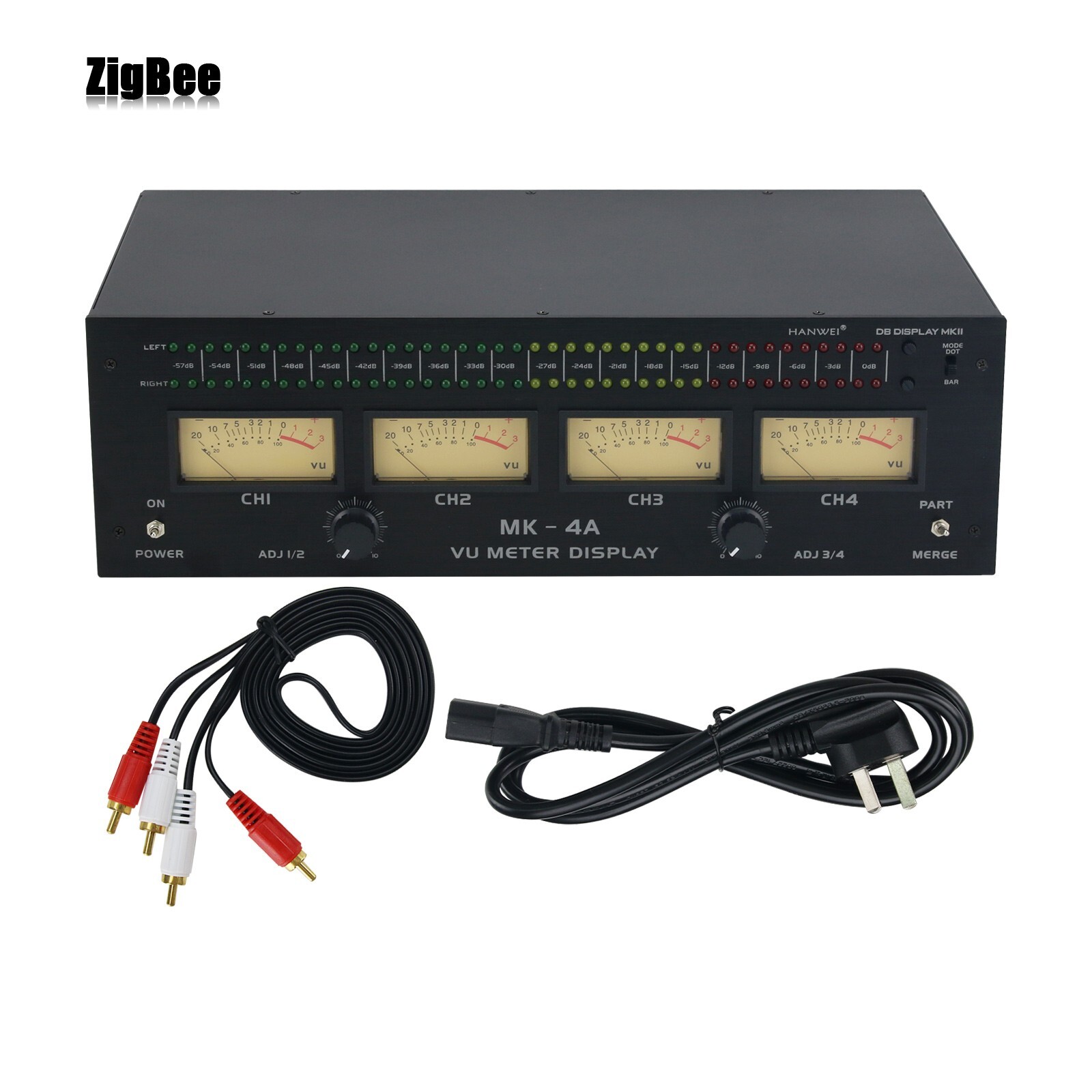 MK-4A 3U 4 VU Meter Display Audio VU Meter High Performance Level Meter