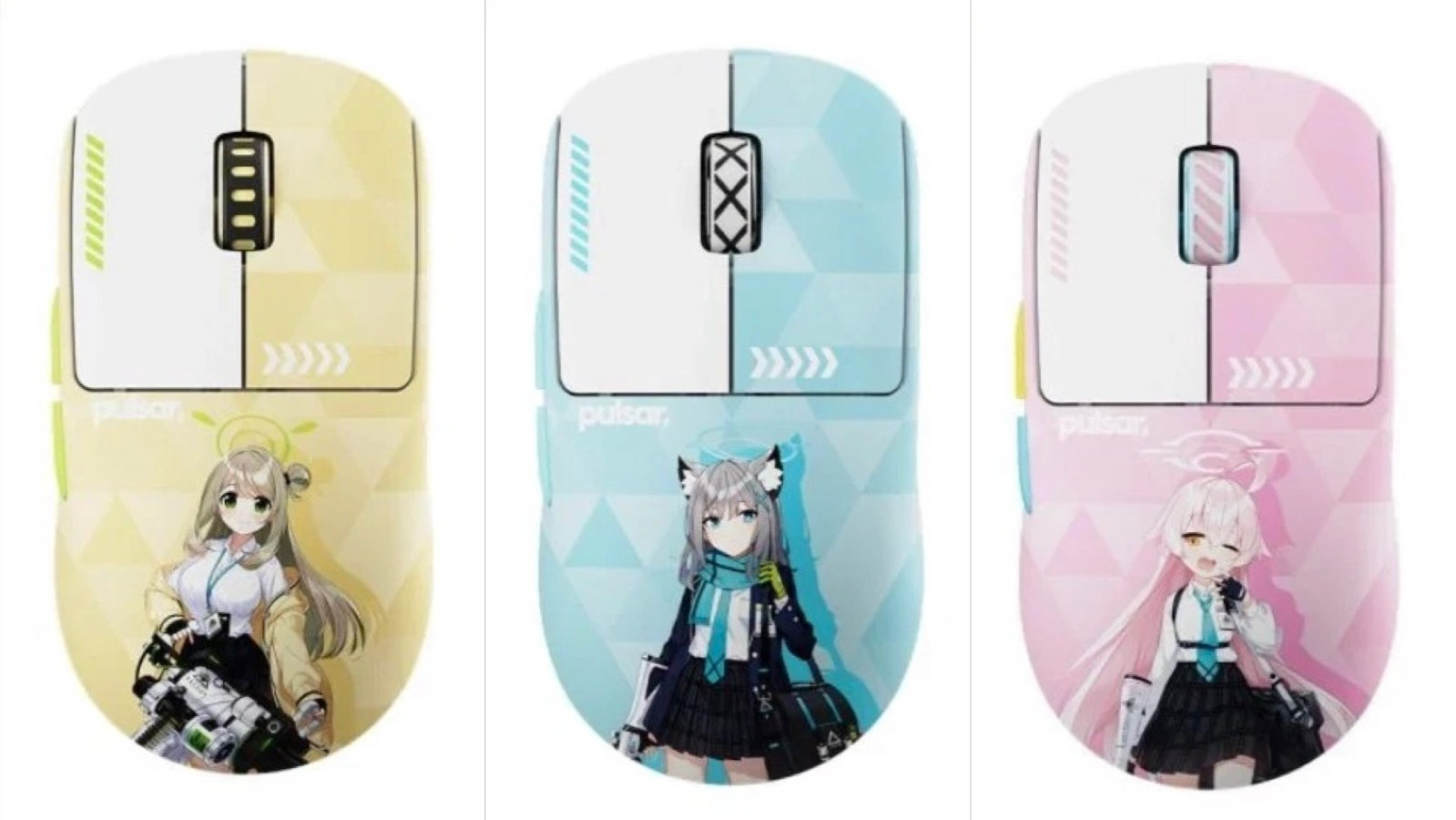 Pulsar X2 CrazyLight Medium Blue Archive Wireless Mouse Hoshino Shiroko Nonomi