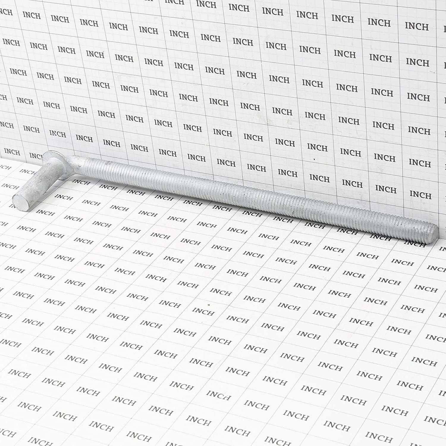 J-Bolt Post Hinge 3/4" x 12" - Male J Bolts with Nuts (Pack of 2)
