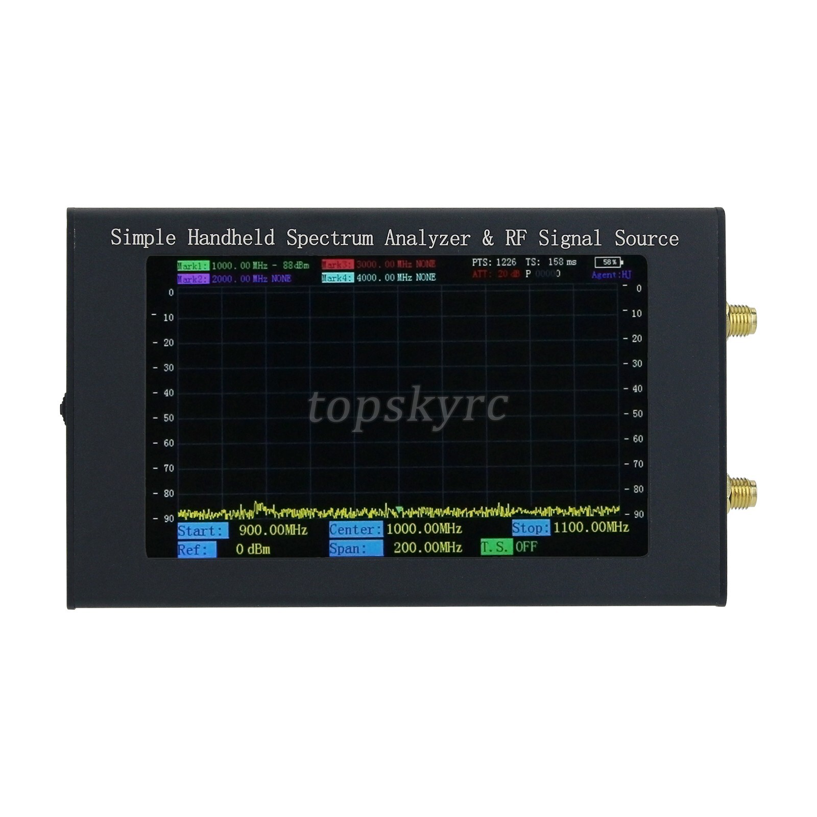 ZQ6 6G Simple Spectrum Analyzer Tracking Generator Signal Source 4.3" Touch