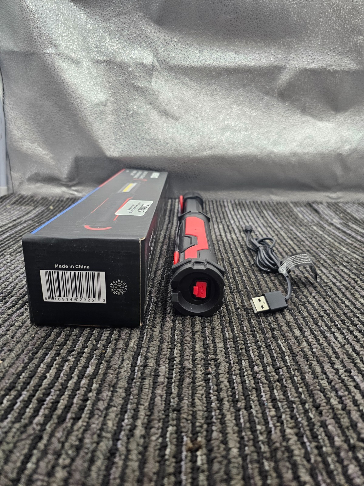 NEIKO LDR185 10W 2-in1 COB And IV Rechargeable Work Light - Black & Red