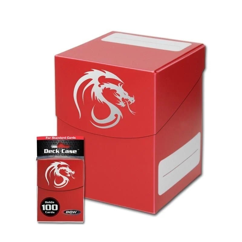 4 BCW Large Matte Red Deck Cases