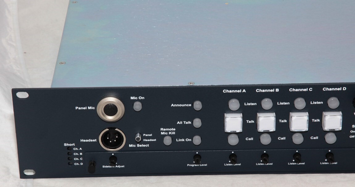 Clear-Com Clearcom 4CH 4 Channel Headset Main Station MS-704 Intercom Base 2RU