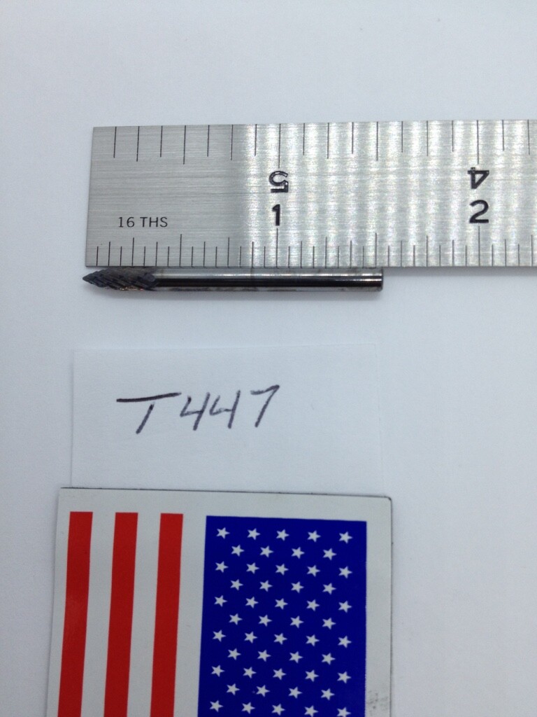 1 NEW FALCON / SGS 1/8" SHANK CARBIDE BURR. SG-43 DOUBLE CUT. USA MADE -T447-