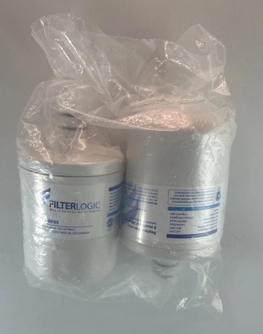 2 FilterLogic FL-RF05 Replacement Refrigerator Water Filter Replaces LG LT500P