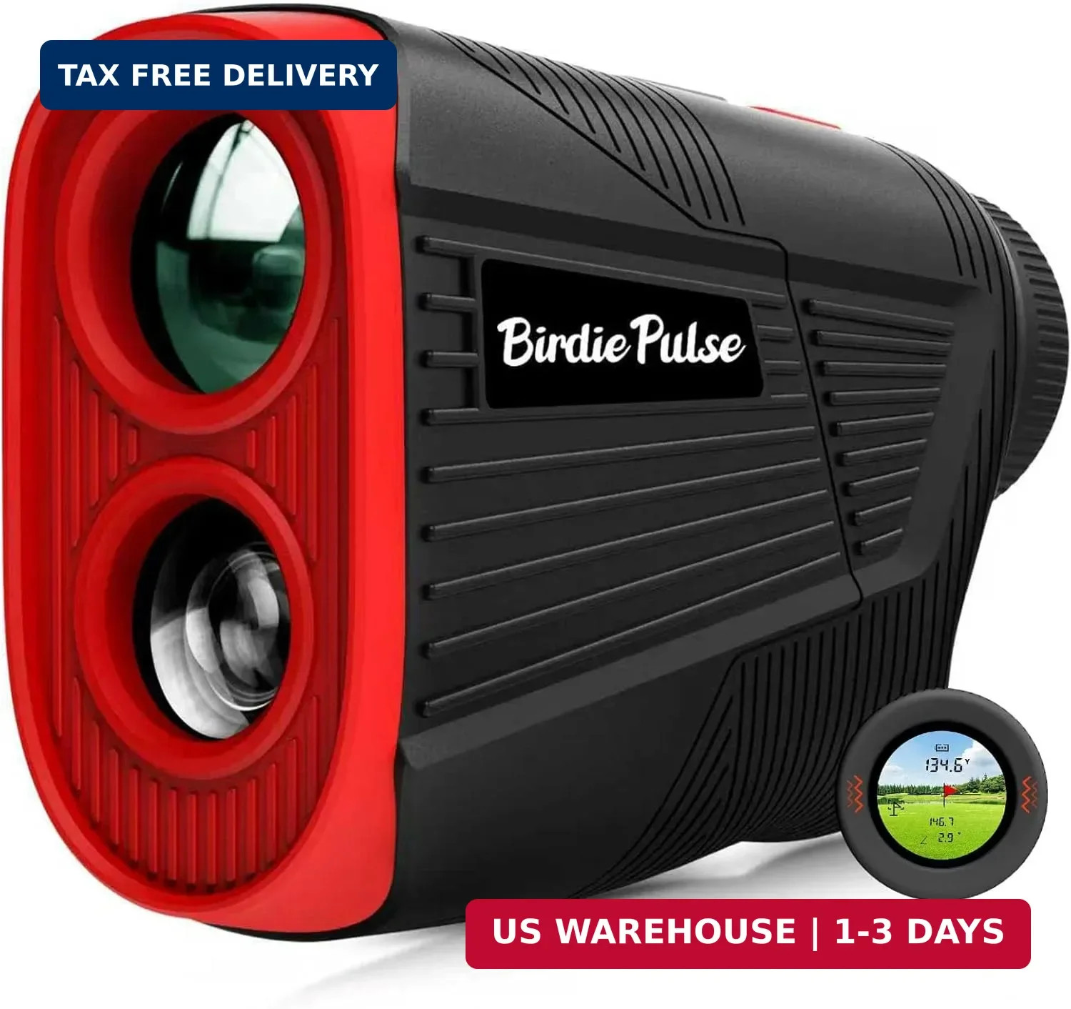 Golf Rangefinder with Slope & Magnet，1300 Yards Range Finder for Golf，Flag Locki