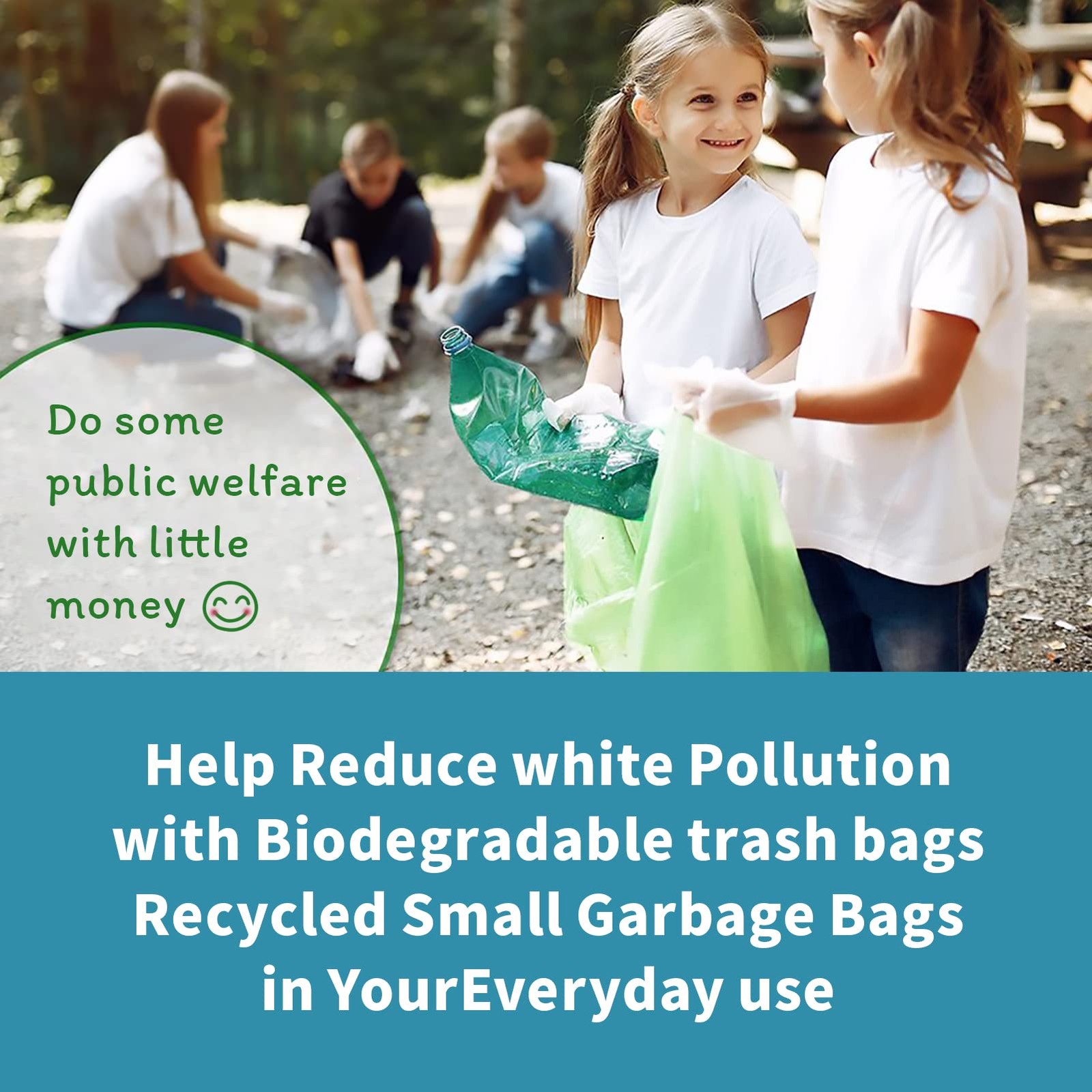 Biodegradable Trash Bags - 13 Gallon Durable 1 Count (Pack of 60), Green
