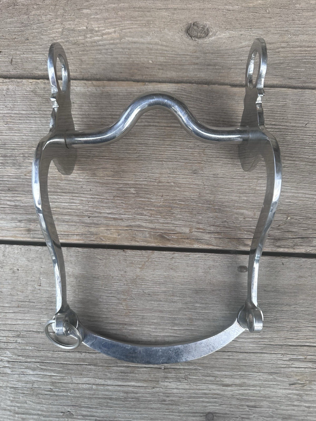Horse Tack - 5” Medium Port Western Show Silver Curb Bit