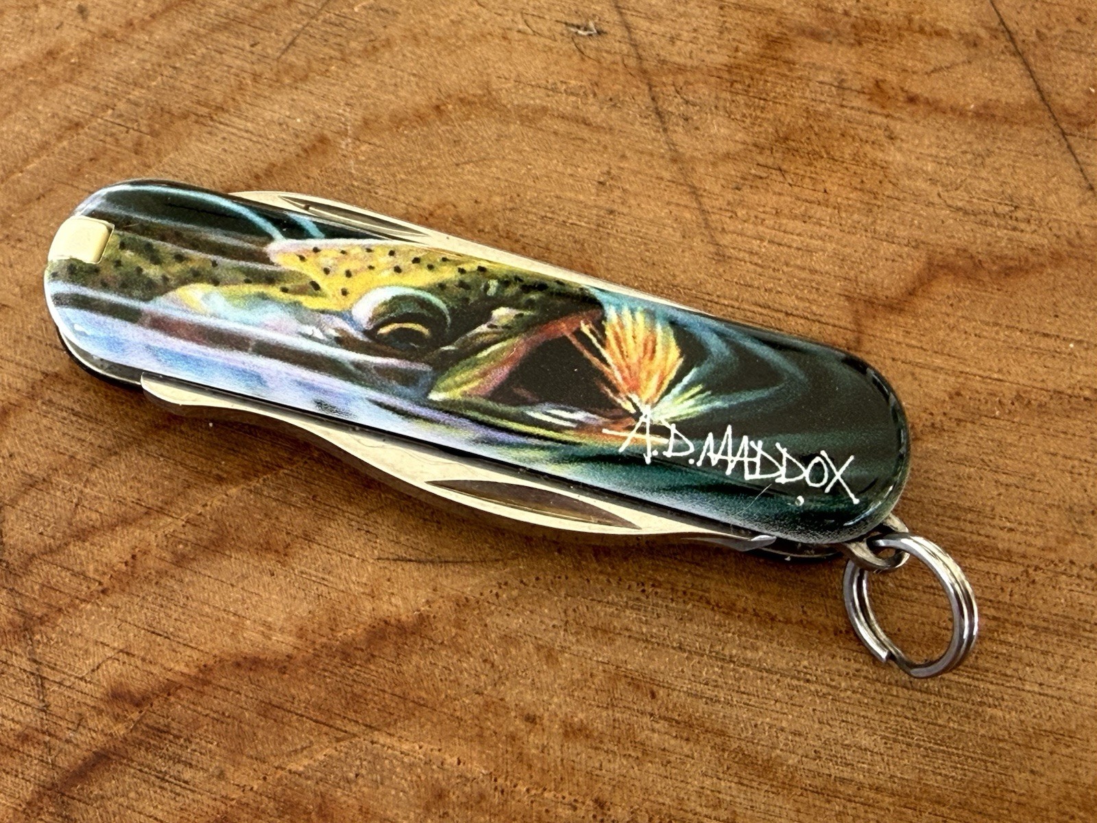 VICTORINOX SWISS ARMY KNIFE RALLY 58MM POCKET KNIFE LIMITED TROUT UNLIMITED Rare