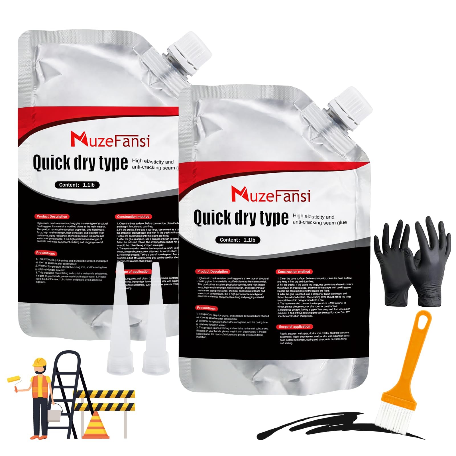 Asphalt Crack Filler, Crack Repair Sealant, Driveway Crack Sealer for Asphalt...