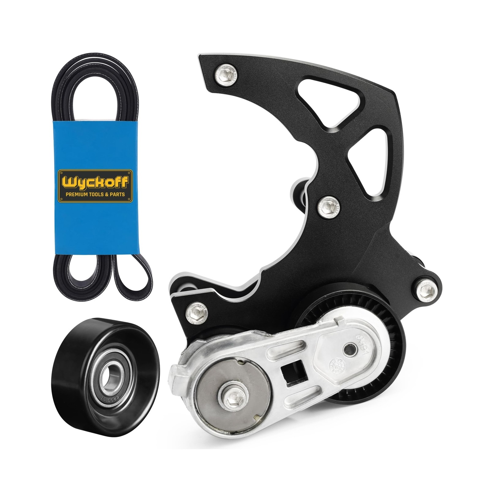 Wyckoff LS Swap R4 AC Compressor Bracket Kit, High Mount A/C Brackets Compati...