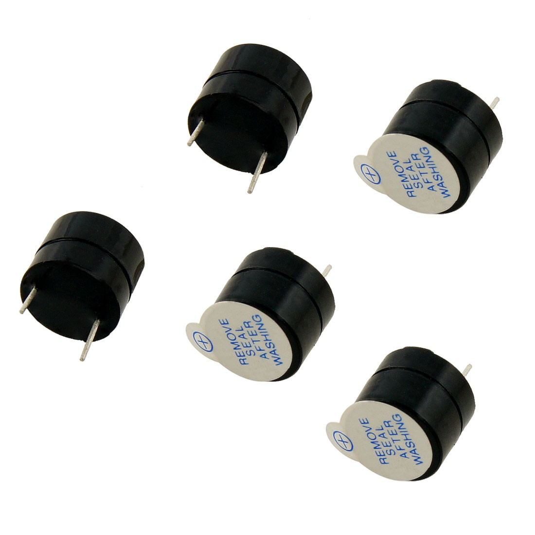 5Pcs DC 5V 2 Continuous Electronic Terminal Buzzer Sound 12mm Dia