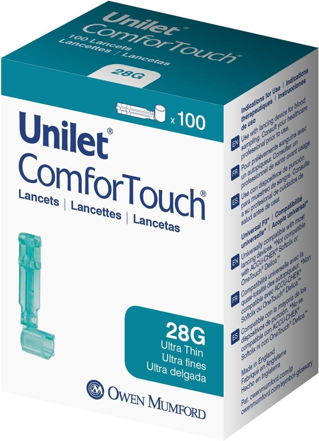 ComforTouch Ultra Thin (28G) Lancets, 100ct
