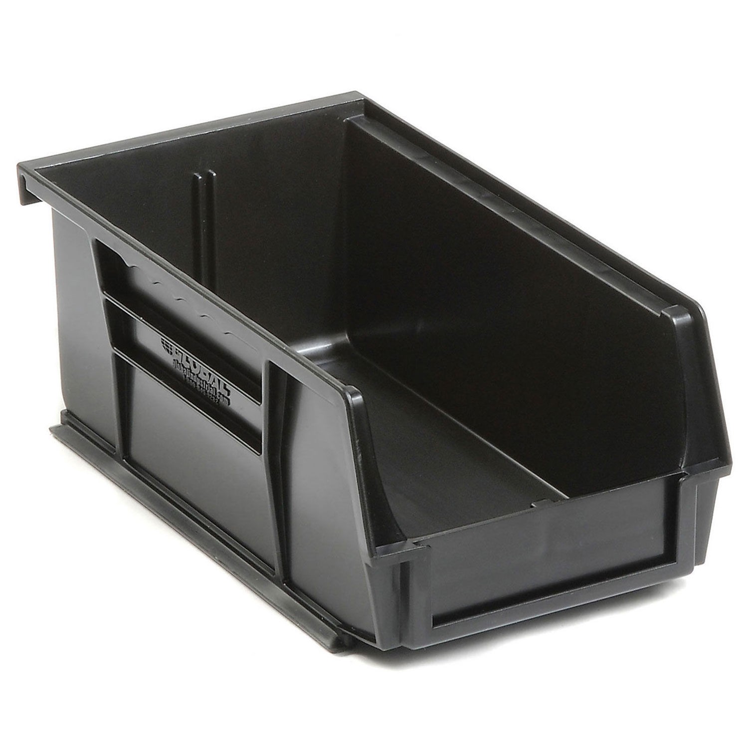 Plastic Stacking Bin 4-1/8 x 7-3/8 x 3 Black Lot of 24