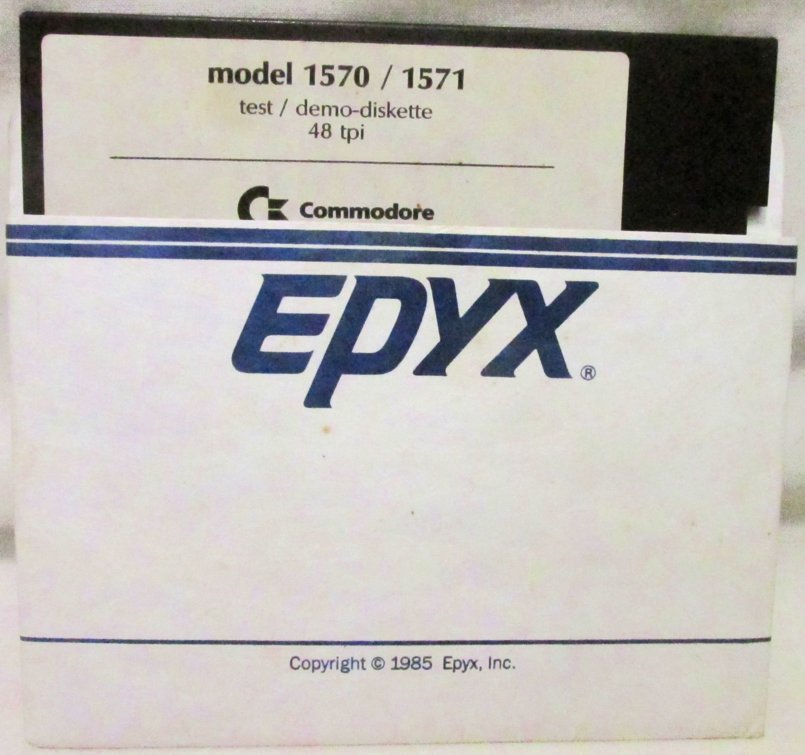 Commodore Model 1570 1571 Test Demo Diskette 48 TPI 5.25 Floppy