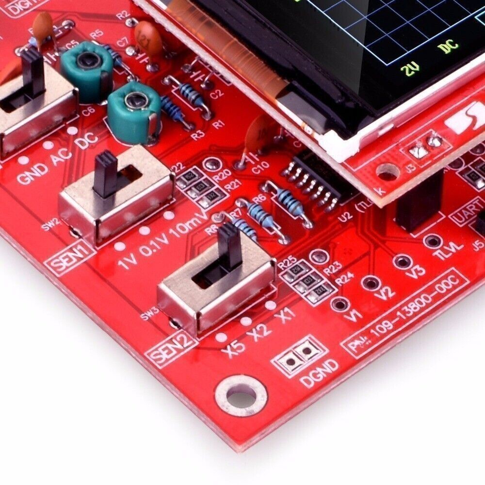 DSO138 2.4" TFT Digital Oscilloscope Cortex-M3 1Mbps Assembled Acrylic Case Kits